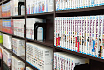 Around 2,000 manga books in private study rooms for personal break time